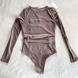 A&F Never Worn Long Sleeve Bodysuit With Mesh New With Tags